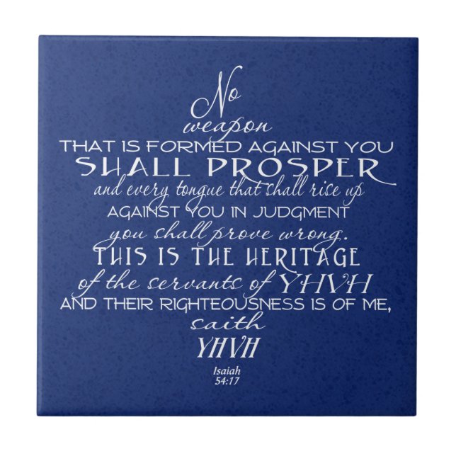 No Weapon Star of David Blue Tile (Front)