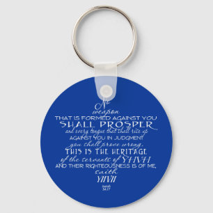 No Weapon Star of David Key Ring