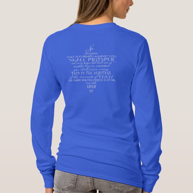 No Weapon Star of David T-Shirt (Back)