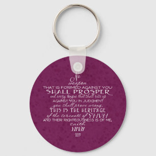 No Weapon Star of David Wine Key Ring
