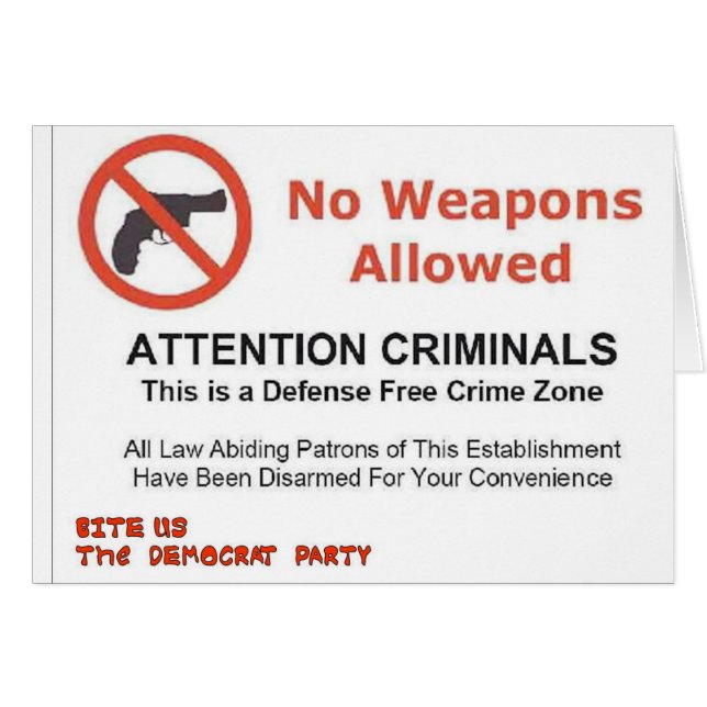 NO WEAPONS ALLOWED (Front Horizontal)