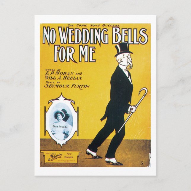 No Wedding Bells For Me Songbook Cover Postcard (Front)