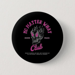 No What Club Sticker  6 Cm Round Badge