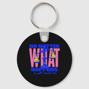No What Happens Sticker Key Ring