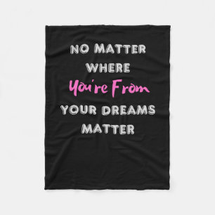 No Where Youre From Sticker1 Fleece Blanket