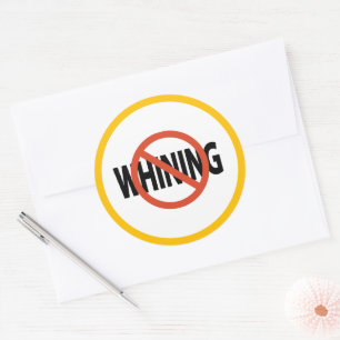 No Whining Marigold Ring Classic Round Sticker