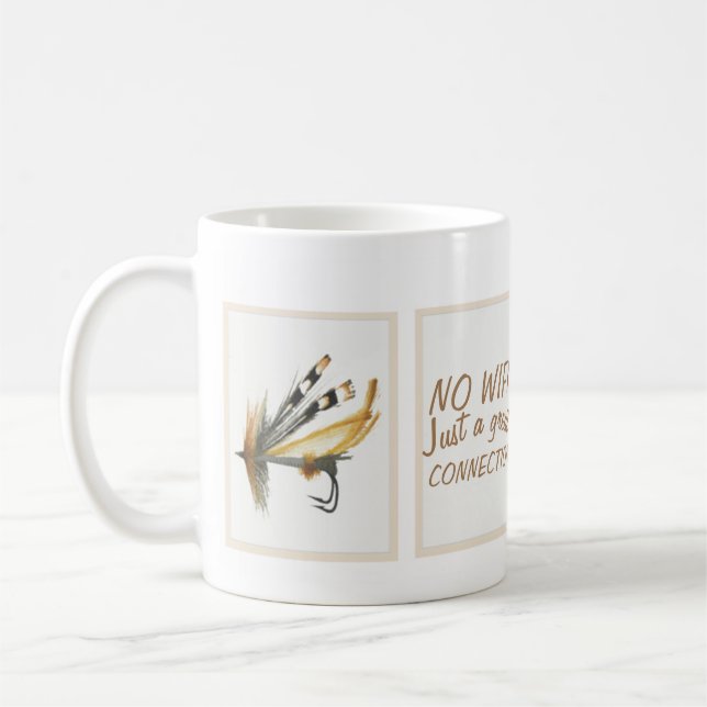 No WiFI Fly Fishing Mug (Left)