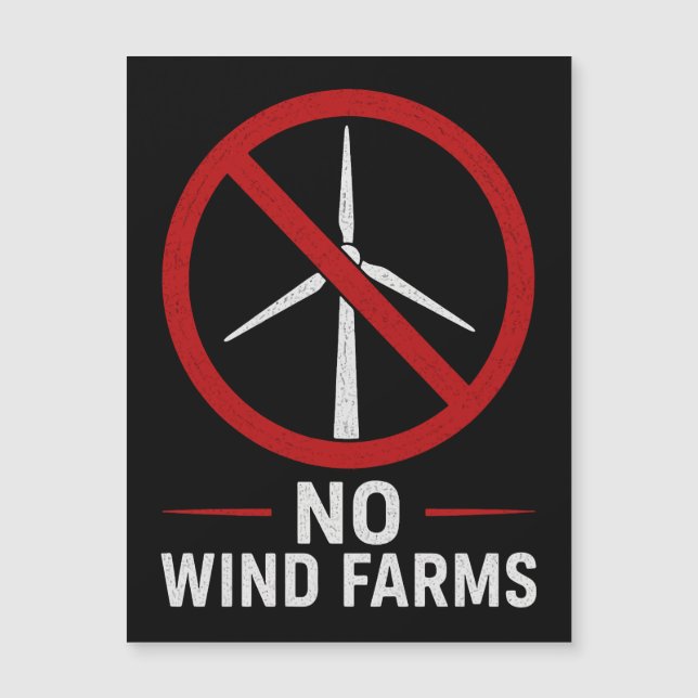 No Wind Farms - No Wind Turbines (Front)