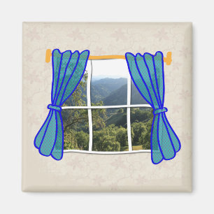 No Window Faux Window Funny Work Place Magnet