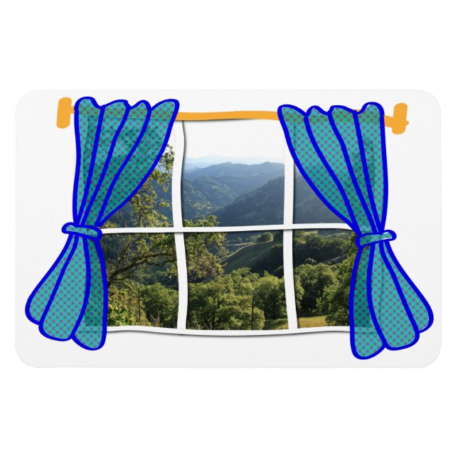 No Window Faux Window Funny Work Place Magnet (Horizontal)