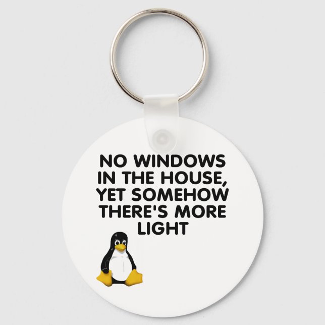 No windows in the house... key ring (Front)