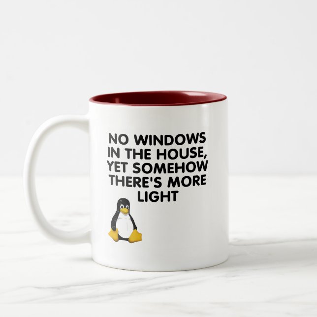 No windows in the house... Two-Tone coffee mug (Left)