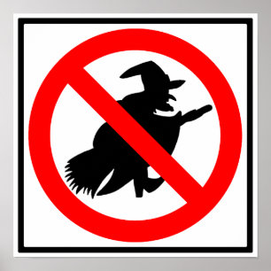 No Witches Highway Sign
