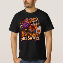 No Witnesses Just Sweets Funny Racoon Shirt