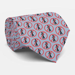 No Women Allowed Universal No Pictogram Tie