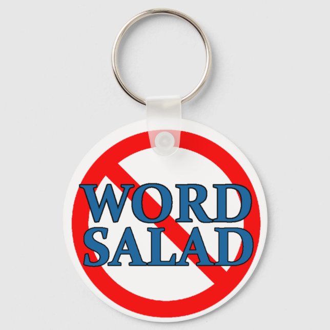 No Word Salad Key Chain (Front)