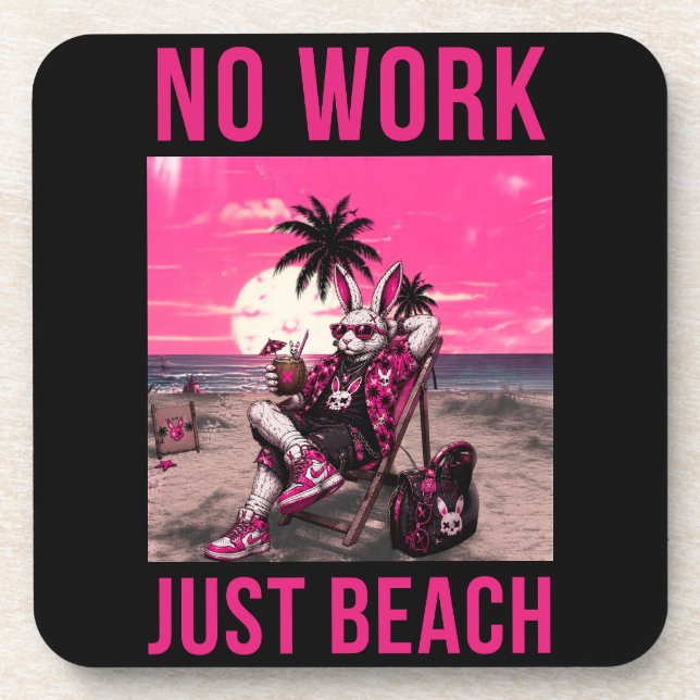 No Work Just Beach Coaster (Front)