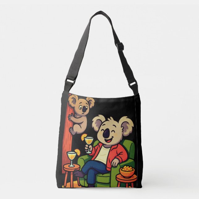 No Worries, Just Sips Crossbody Bag (Front)