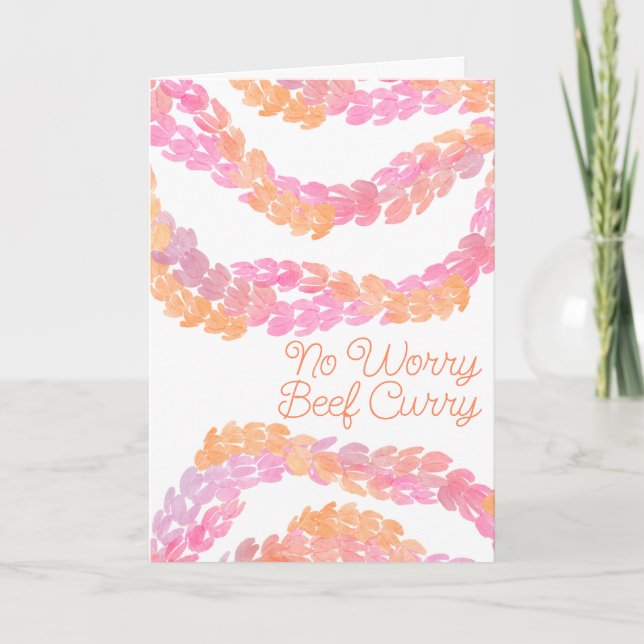 No Worry Beef Curry Thank You Card (Front)