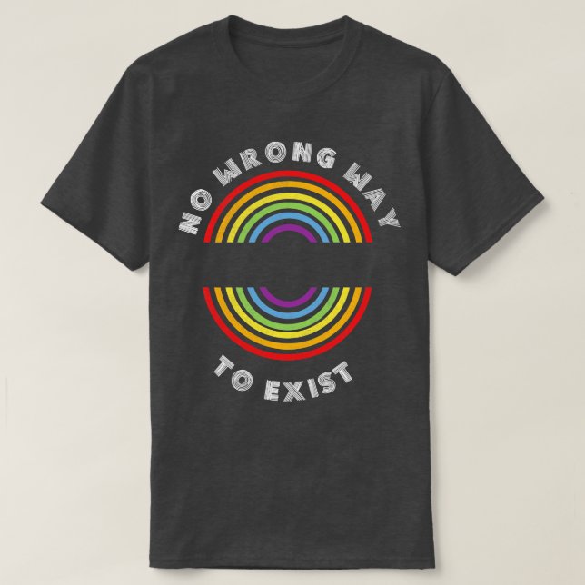 No Wrong Way to Exist Pride LGBT  LGBTQ T LGBT Sup T-Shirt (Design Front)