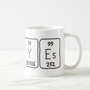 No/Yes periodic table word mug