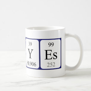 No/Yes periodic table word mug