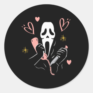 No You Hang Up First Ghost Calling Halloween Classic Round Sticker