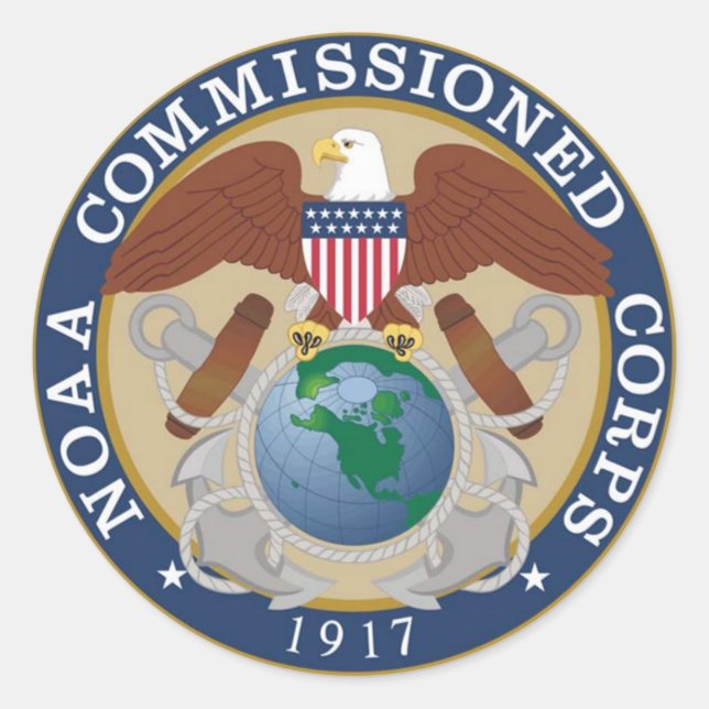 NOAA Commissioned Corps Classic Round Sticker (Front)