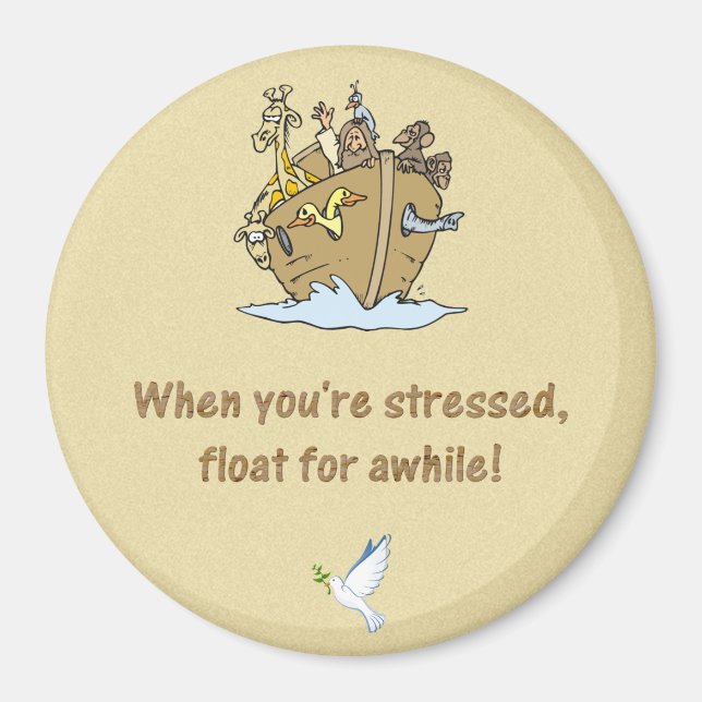 noah and ark with lesson learned from the ark magnet (Front)
