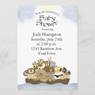 Noah Ark Baby Shower Invitation