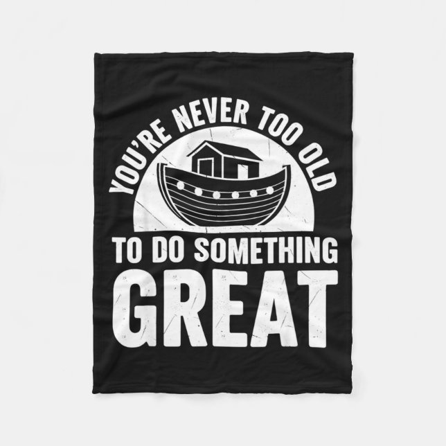 Noah Ark Church Christian Travel Faith You're Neve Fleece Blanket (Front)