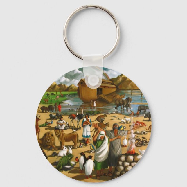 NOAH, ARK: ORIGINAL PAINTING: AFTER FLOOD KEY RING (Front)