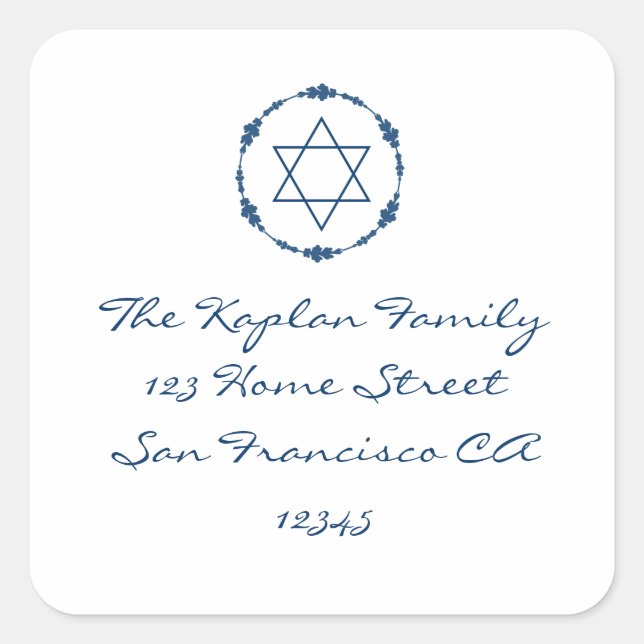 Noah Bar Mitzvah Envelope Seal Return Address (Front)