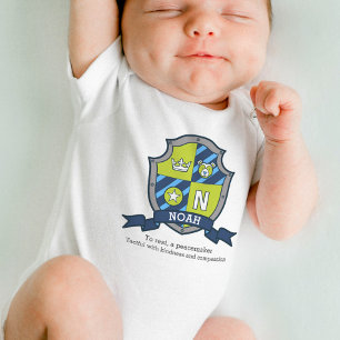 Noah boys name & meaning bear knights shield baby bodysuit