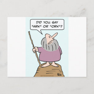 noah god ark ork bible flood postcard