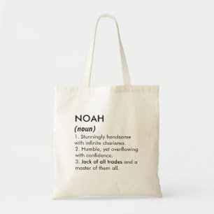 Noah name, Editable name, Custom name Tote Bag