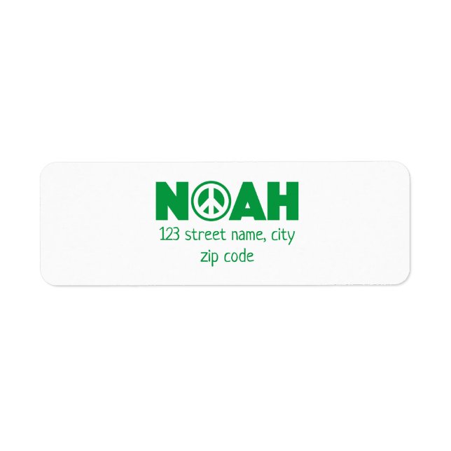 Noah Return Address Label (Front)
