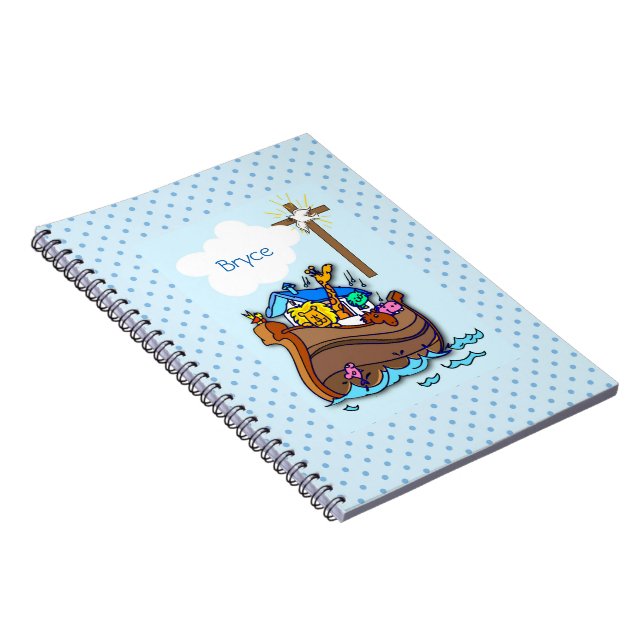 Noah’s Ark Baptism, Boy Blue Notebook (Right Side)