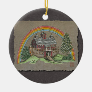 Noah’s Ark Barn Ceramic Tree Decoration