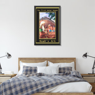 Noah`s Ark Building The Ship Genesis 6 Canvas Print
