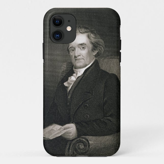 Noah Webster (1758-1843) engraved by Frederick W. Case-Mate iPhone Case (Back)