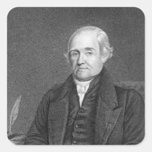 Noah Webster engraved by G. Parker Square Sticker