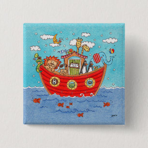 Noah's Ark 15 Cm Square Badge