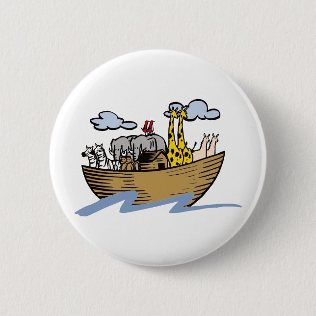 Noah's Ark 6 Cm Round Badge (Front)