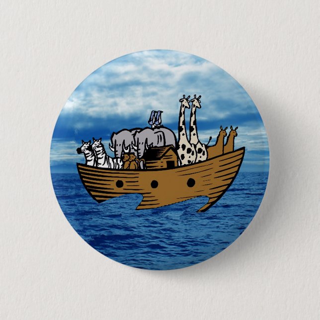 Noah's Ark 6 Cm Round Badge (Front)