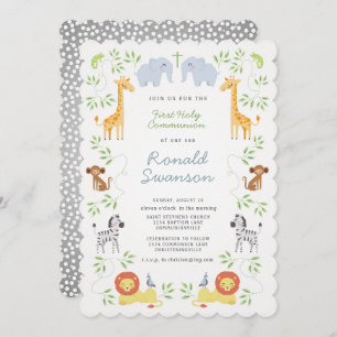 Noah's Ark Animals Communion Invitation