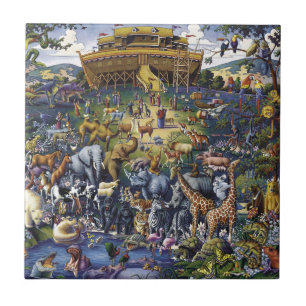 Noahs Ark Animals Tile