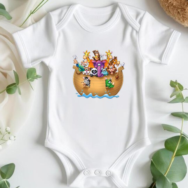 Noah's Ark Baby Animals Baby Bodysuit (Creator Uploaded)