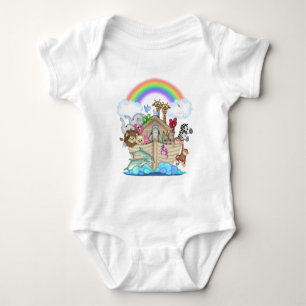 Noah's Ark baby animals romper unisex Bodysuit