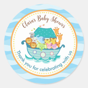 Noah's Ark Baby Shower Customised Stickers